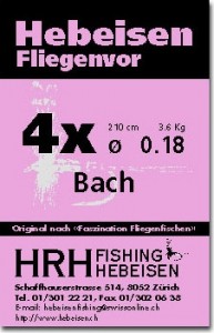 HRH Vorfach Kont. 0.18 / 210cm Bach